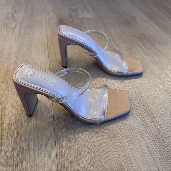 The Drop Women’s Avery Square Toe Two Strap High Heeled Sandal - Picture 3 of 6